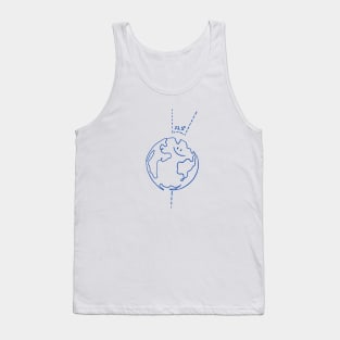 23.5 Earth on Ongsa Tote bag - Blue | Tilt - The world is tilted 23.5 degree 23point5 MilkLove OngsaSun Tank Top